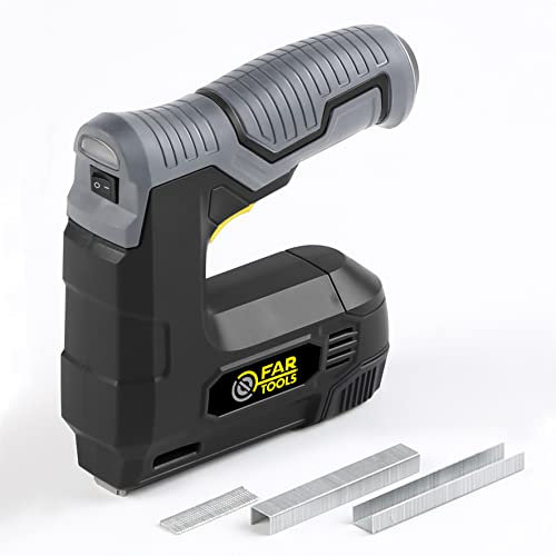 Fartools SN 36 - Grapadora y clavadora eléctrica (3,6 V, 30 cpous/min, clavos máximos 10 mm y grapas máximas de 12 mm, sensor de presión, indicador de carga