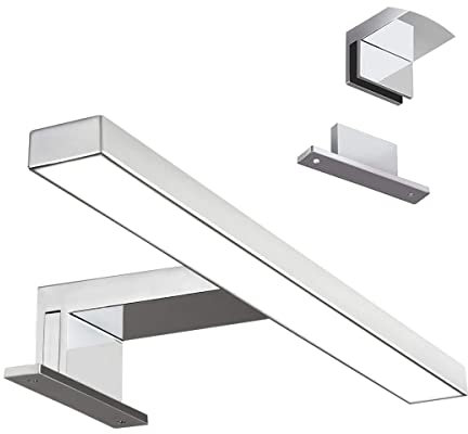 Anidea Lampe Miroir LED Salle Bain Lumière 30cm 5W 230V 4000K/6000K IP44 Cadre Meuble Armoire Maquillage Applique Murale Flicker Free Non Variable Blanc Naturel/Blanc Froid (6000K - Blank Froid)