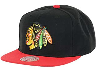 Mitchell & Ness Chicago Blackhawks NHL Team 2 Tone Snapback Cap Kappe Basecap