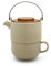 Bredemeijer kleine Single Steingut Teekanne 0.5 Liter beige - 2-teiliges Kannen-Set aus Keramik inkl. Teetasse & Tee-Filter
