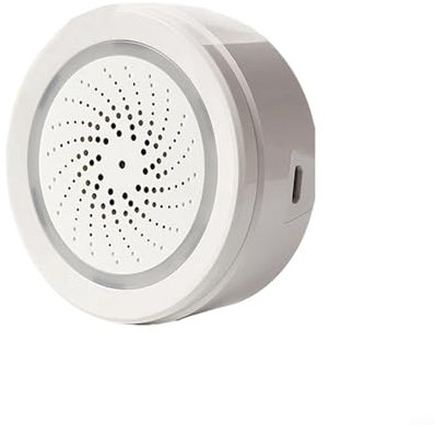Sirène intelligente WiFi pour Tuya, alarme 100 dB capteur de température et d'humidité pour système de sécurité domestique, fonctionne avec l'application pour Tuya Smart Life (1 pièce)