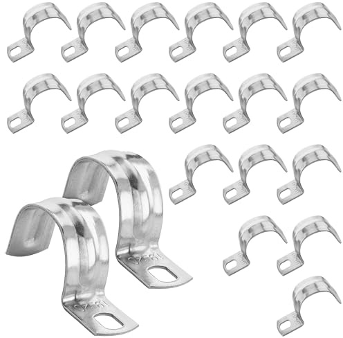 Poppstar 20 st. u-formad rörklämma, halv rörklämma, bandbredd 12 mm för rördiameter 20 mm