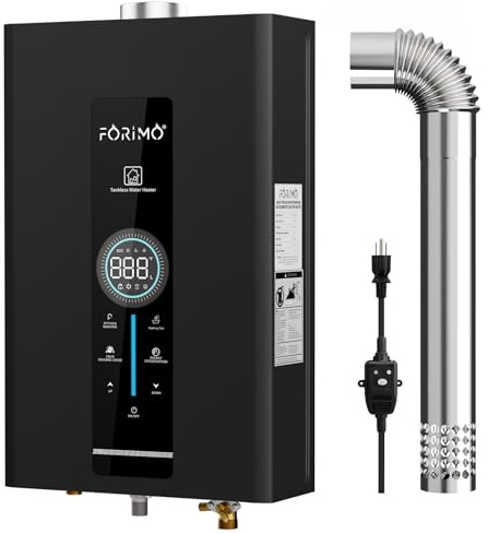 Propane Tankless Water Heater, 4.74 GPM 18L Indoor, Instant Hot Propane Gas Water Heater, Constant propane water heater with Fahrenheit Digital Display,Multi-Protection