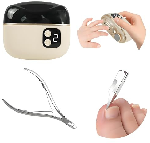Juego de cortaúñas eléctrico, incluye un cortaúñas automático 3 en 1, tijeras de cutículas de precisión (para uñas encarnadas gruesas y profundas), ideal para todas tus necesidades de cuidado de uñas
