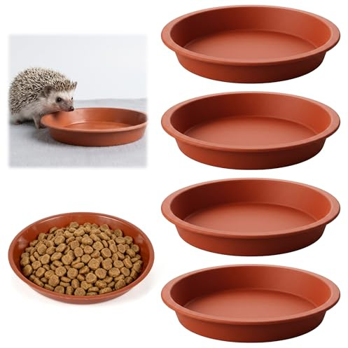 4 stycken igelkott foderskål dryckesskål, bredd låg profil 2 cm djup design | 13 cm igelkott matskål hållbar, matskål, matskålar för katter, för marsvin, igelkott, ekorrar, små djur