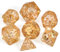 FLASHOWL Skull Dice Set Horror D&D Dice with Skull and Gold Foil Inside 7 Pieces DND Dice Set D20, D12, D10, D8, D6, D4 Polyhedral Role Play Dice Set
