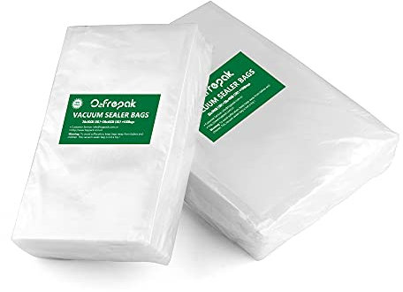 O2frepak 100 Beutel (50) 20x30cm und (50) 28x40cm Vakuumier Beutel Vakuumbeutel für Lebensmittel,BPA-Frei Sous Vide Vakuumierbeutel Beutel für Vakuumierer und Folienschweißgeräte Geeignet