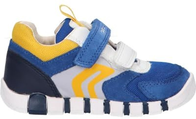 Geox B Iupidoo Boy, Zapatos para primeros pasos Bebé-Niños, Royal Yellow, 20 EU