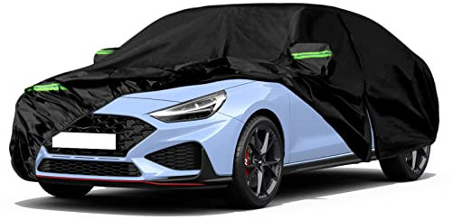 Autoabdeckung Wasserdicht bestimmt für Hyundai i30/i30 N Hatchback/Fastback 2011-2025, Vollgarage Autoplane Outdoor Abdeckung, Auto Abdeckplane Garage für Schnee Regen Staub Frost UV-Schutz