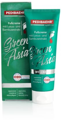 Pedibaehr Fußcreme | Green Asia | Mit Lotus- und Bambusextrakt | Mit Panthenol | auch für Diabetiker | Feuchtigkeit | 125 ml