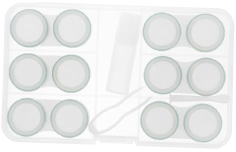 FRCOLOR Glasses Case Mirror Travel Case Soft Pouch for Multiple Lenses Small Lens Organizer for Cosmetics