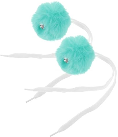 Kisangel 2pièces Pompons pour Patins à Roulettes avec Clochette Accessoires Décoratifs pour Patins à Roulettes avec Longs Lacets