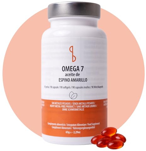 Norte Organics - Omega 7 de Espino Amarillo | Hidratación de Mucosas Secas, Antiinflamatorio y Antioxidante Natural | Cápsulas Vegetales de Aceite de Espino Amarillo Puro | Sin Gluten Ni Lactosa