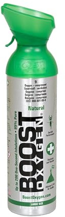 Boost Oxygen 9 Liter Syreburk Naturlig | Andningsstöd för sportig återhämtning, höjd, prestanda och hälsa (1 st)