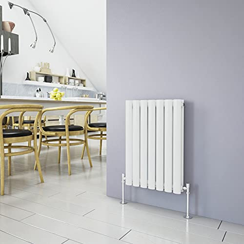 Acezanble∣Horizontal Column White Radiator Oval Double Designer Radiator 600x413mm Central Heating Interior Design