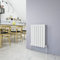 Acezanble∣Horizontal Column White Radiator Oval Double Designer Radiator 600x413mm Central Heating Interior Design