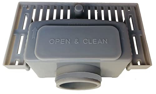 AQUA HEATING Siphon Kontrollöffnung Doppelflügel Dichtung für Linearen Bodenablauf Wandablauf Seitenablauf Badezimmer Bodengleiche Dusche, Siphon NBR für Duschrinne Duschablauf 36-38mm Grau
