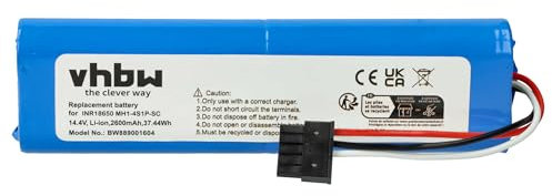 vhbw batteria compatibile con Xiaomi XM200023, STYTJ02YM, SKV4109GL aspirapolvere (2600mAh, 14,4V, Li-Ion)
