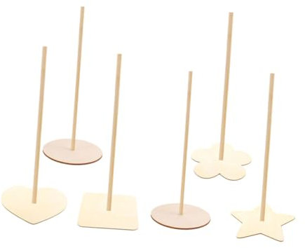 FELTECHELECTR 6st Donut-stand Donut-display Für Party Süßigkeiten Holzregal Regalstützen Holzständer Donuthalter Aus Holz Präsentationsständer Für Stecktafeln Kind Hochzeit Hölzern Lagerregal