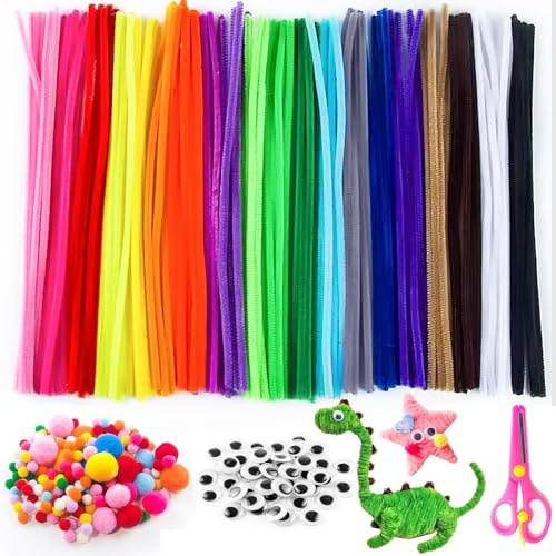 REJOECE 511 Piezas Limpiapipas Manualidades Set, Limpia Pipas para Manualidades, Limpiapipas Colores, Limpia-Pipa, Pipe Cleaner para Decoración y puede hacer Flores, Animales