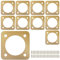 10Pcs Bird Box Protection Plates with Copper Portal, 1.5Inch Opening Rustproof Metal Bluebird House Predator Guard with Screw, Bird House Hole Protector Bird House Guard for Outdoor