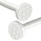 wintfarm Extendable Shower Curtain Poles 48-200 cm,No Drill Tension Rod Adjustable Shower Curtain Rail,Non-Slip,Never Rust,304 Stainless Steel,for Bathroom,Kitchen,Garderobe,Balcony (White)