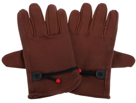 CIYODO 1 Paio Di Guanti in Pelle Resistenti Al Calore Guanti Per Barbecue Campeggio Aperto Guida Grigliate Marrone