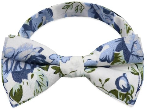 GHTYILP Kids Bow Tie Pre-tied Cotton Print Floral Bow Tie for Boys (Birdsong)