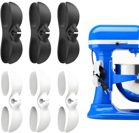 6 Pièces Organisateur de Cable, Organisateur Cable, Auto-Adhésif | Silicone Souple, Support de Cordon, pour Autocuiseur Cafetière Mixeur Cuisine, pour Familles et Utilisateurs Quotidiens
