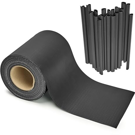 Garronda Brise Vue Jardin Balcon PVC 19 cm Rouleau 35 m 450 g/m² avec 30 Clips, Bandes occultantes pour clôture extérieure, Compatible Panneaux Double Fil et Garde-Corps GD-0173 (Anthracite RAL7016)