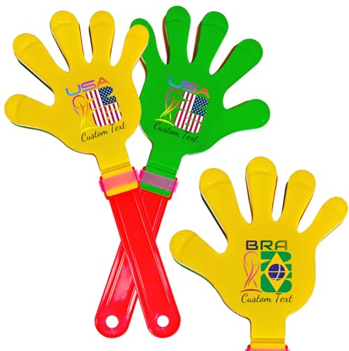 Budelym Custom Hand Clappers Noise Makers / 2026 World Cup Cheering Props Noisemakers Cheer Noise - Soundboard Plastic Hand Clappers, for Sporting Events Football Game Fiesta Party Favors