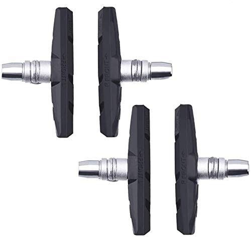 HMMJ 2 Pairs V Bike Brake Pads with Spacer and Hex Nut Bulk Complete Set for Bicycle MTB/Hybrid V Bike Brake 70 mm