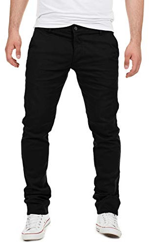 Yazubi - Baumwoll Chino Herren Hose - Business Chinohosen - Männer Stretch Stoffhosen Dustin, Schwarz (Black 4R194008), W34/L34