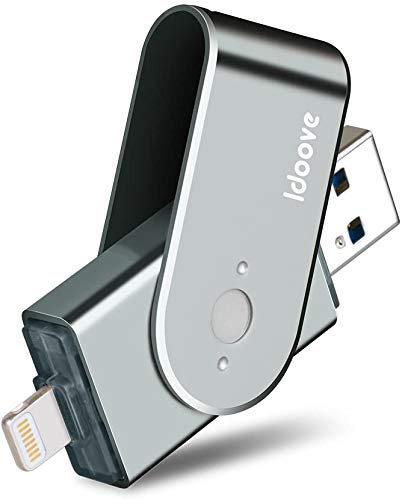 Idoove Memoria USB de 256 GB para iPhone/iPad, Photo Stick con certificación MFi, Almacenamiento de Memoria Lightning para Todos los iPhone/iPad, Mac y PC