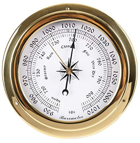 WBMKH Orologio in Ottone Stazione meteorologica Barometro Temperatura Igrometro Orologio e Orologio TID 145mm