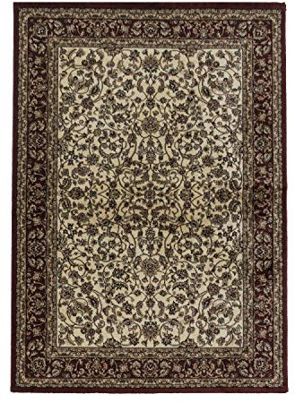 Ayyildiz Exklusiver Orientteppich: Klassisches Design mit orientalischem Medaillon-Muster | Kurzflorig und Rechteckig für Ihr Wohnzimmer, Größe:240 x 340 cm, Farbe:Cream
