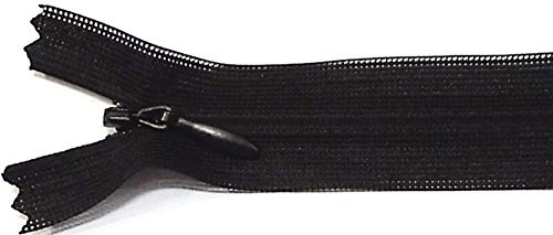 Reißverschluß nahtverdeckt 20 cm schwarz VA