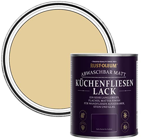 Rust-Oleum Yellow water resistant Kitchen Tile Paint in Matt Finish - Sandstorm 750ml