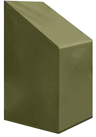 Premium Abdeckplane Stapelstühle 65x80x65/100 cmEssbank Sitzbank Holzbank Gartenmöbel Gartentisch Hülle Abdeckung Haube Schutzhülle Abdeckhaube 900 D, 500 g/m², 6.000 mm Wasserbeständigkeit Olivgrün