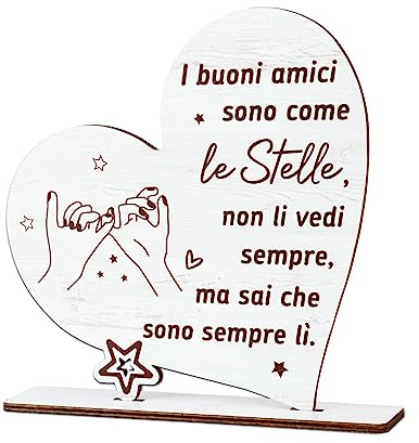 Regalo Amica Compleanno Regalo Donna Centrotavolo Legno Amicizia Forma Cuore Decorazione Tavolo Regalo Donna Collega Compleanno Natale Ringraziamento