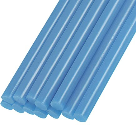 Rebower Colla a Caldo Stick Mini Adesivo Colla a Caldo Colla Pistola Sticks, [per Arte, Artigianato, Fai-da-Te, Card Creazione] - 0,27 x 4/Blu Chiaro/12pz