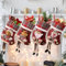 dellyy 4 Piezas Medias de Navidad Bolsa de Regalo, Chimenea Calcetines de Navidad Decoración, Ilenar Botas de Navidad, 3D Christmas Stockings para árboles de Navidad, Chimeneas, Escaleras