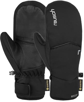 Reusch Amira Gore-TEX Moufles Chaudes, imperméables, Coupe-Vent et Respirantes, Gants d'hiver, Gants de Neige, Gants de Ski pour Femme, Noir/argenté