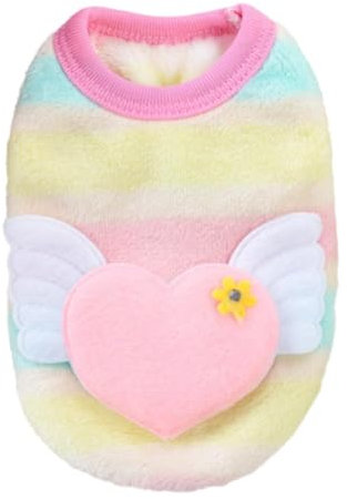 BOWTONG Hundepullover für kleine Hunde, niedlicher Welpe, Chihuahua, Hundemantel, Kleidung, Welpen, XS, warmes Outfit aus Flanell, Größe XXS