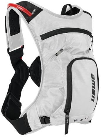 USWE MTB Hydro Hydrationsrucksack mit Trinkblase – Hydrationsrucksack für Radfahren, Mountainbiken, E-MTB und Gravel-Fahren, Rucksack mit Wassertasche (3 l, weiß)