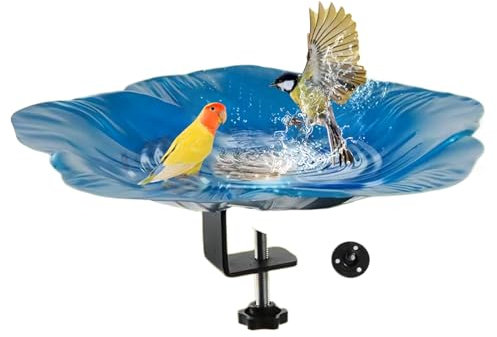Baignoire pour Oiseaux pour l'extérieur, mangeoire à Oiseaux, mangeoire à Eau Amovible pour Balcon, Porche, terrasse, Cour, décoration de Jardin