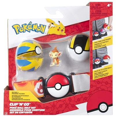 Pokémon PKW4168 Panflam Clip 'N' Go Belt Set - Panflam Battle Figure with Float Ball, Hyperball and Belt Official Set