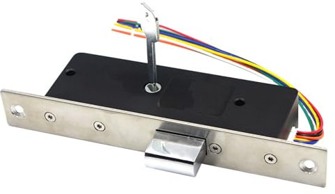 RKXKJ Serratura Elettronica a Scomparsa DC 12V-24V, Serratura Silenziosa Invisibile per Porte, Sblocco All'accensione, per Porte in Legno, Vetro, Metallo E Tagliafuoco
