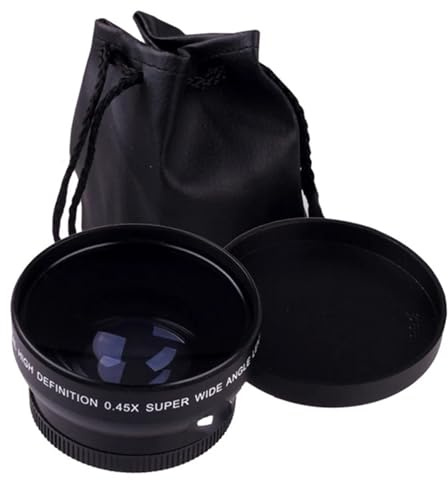 Compatibile con Canon EOS 4000D 2000D 58MM 0.45x Obiettivo grandangolare con macro for obiettivo 18-55mm