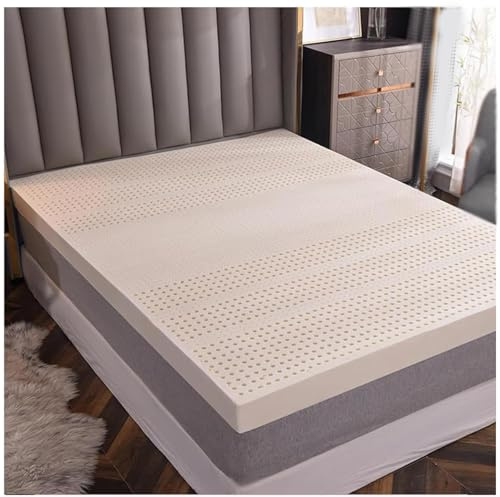 Naturlig latexmadrass, enkel storlek, dubbel, hotell, familj, king, queen size-säng, tvilling, helmadrass, 1,9 cm tjock, ekologiskt överdrag, 7,5 cm, 80 x 180 cm (31,5 x 71 tum)